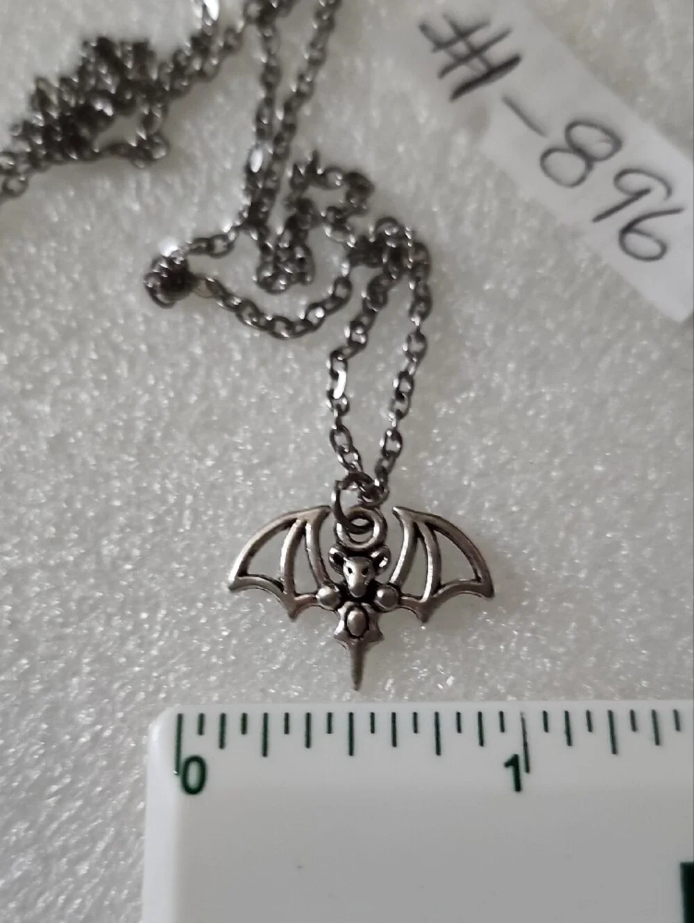 Hand Crafted Silver Bat Charm Necklace
